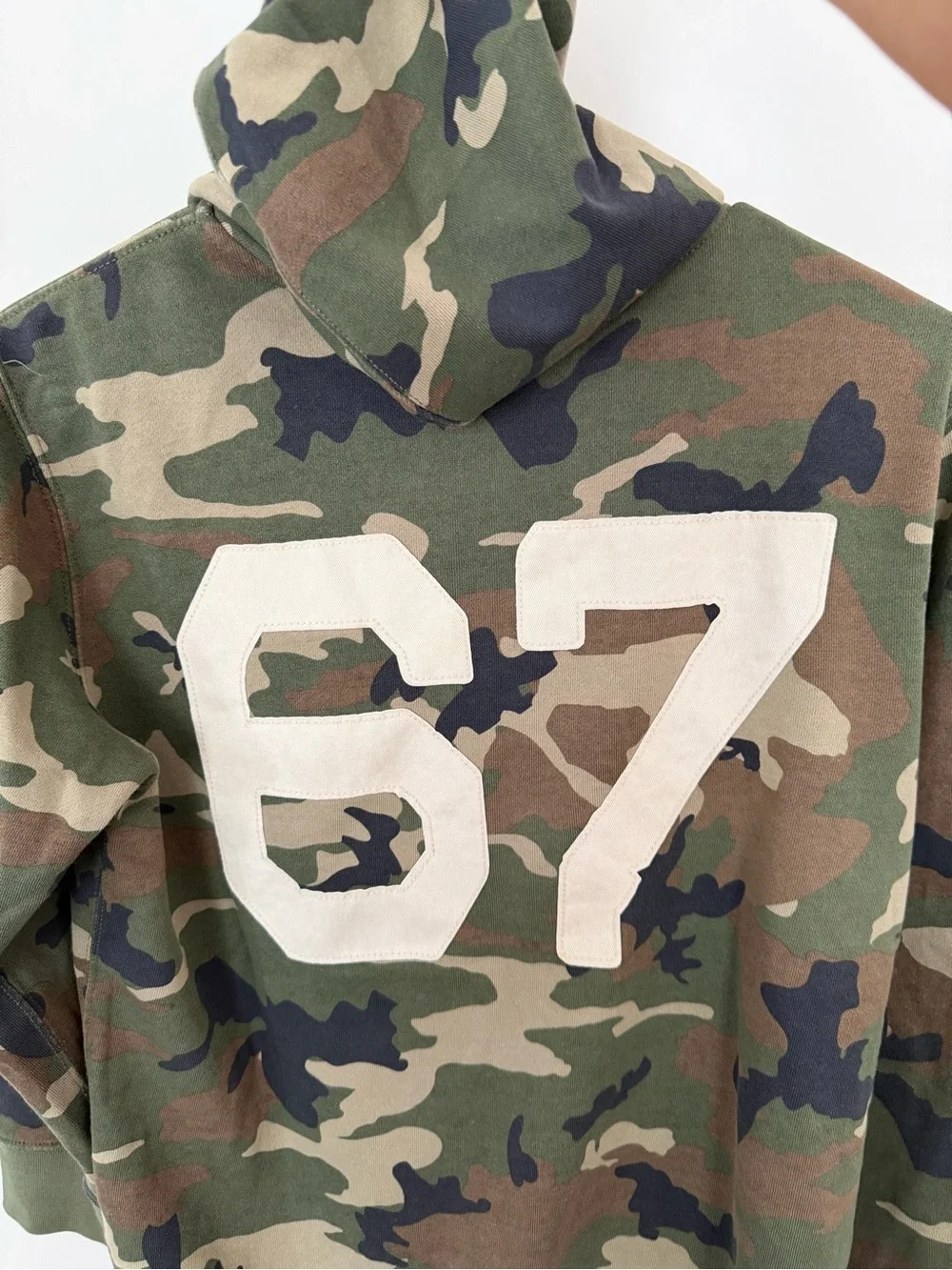 Ralph Lauren Kids Camouflage Lightweight Zipper Hoodie - #67 back patch 6️⃣7️⃣